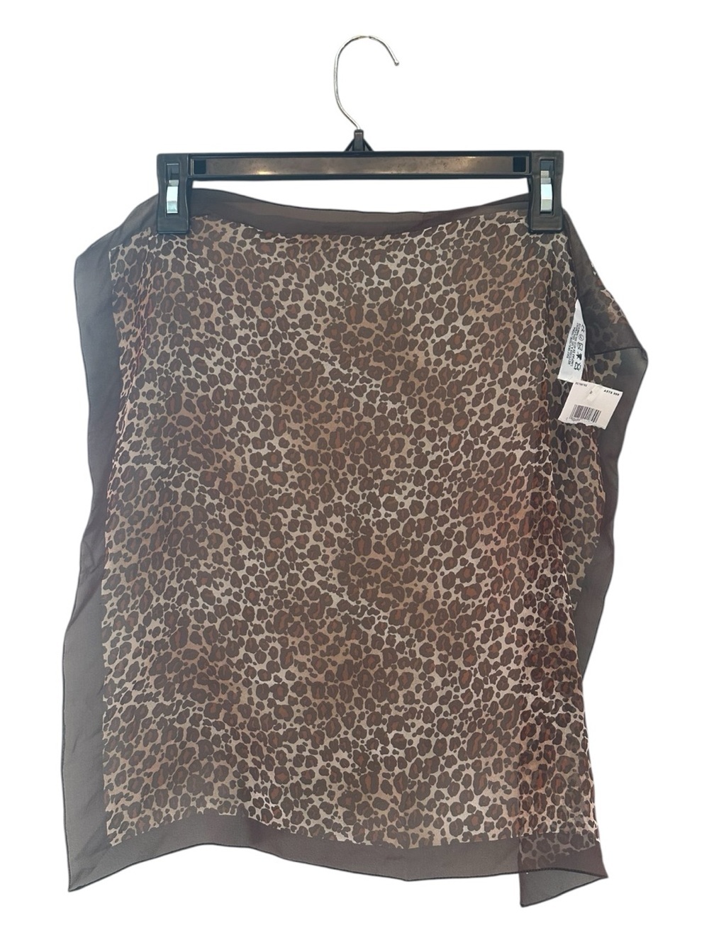 NWT Vintage Y2K Era Liz Claiborne Brown Leopard Print Scarf